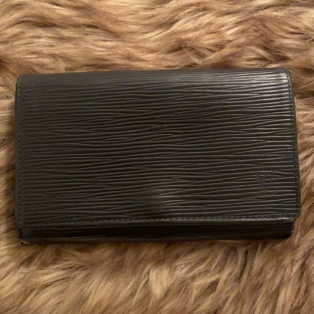 LV black Epi compact wallet